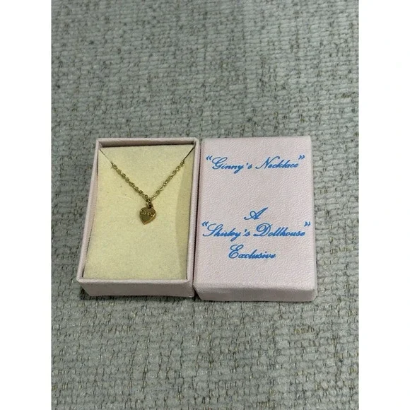 Vintage "Ginny's Necklace" by Shirley's Dollhouse – Gold Heart Pendant - Picture 2 of 5
